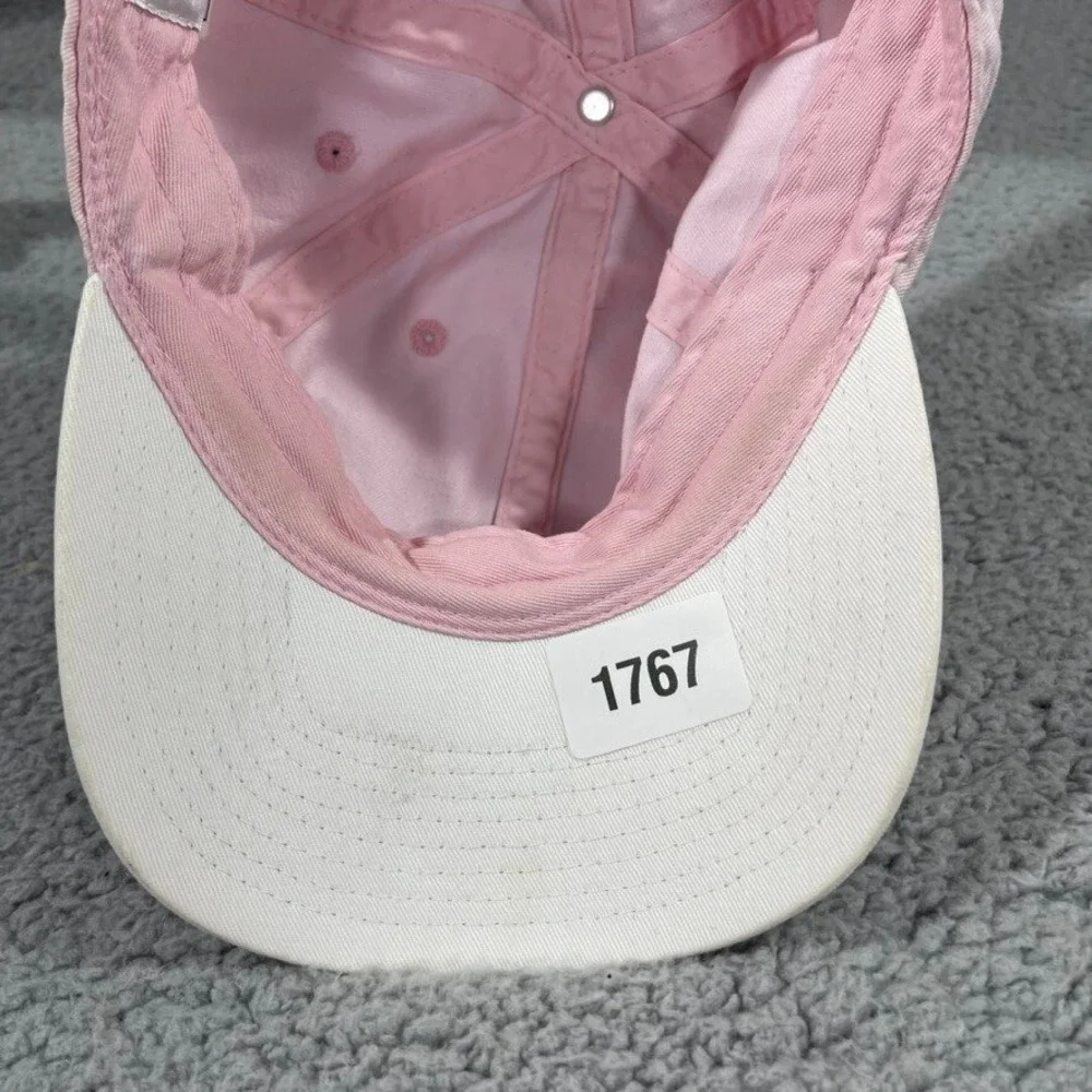 Adidas Hat Cap Strap Back Adjustable Pink Logo Baseball Golf Girls Kids Youth